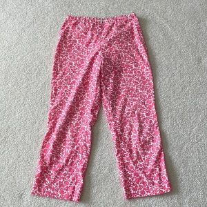 Tommy Hilfiger Cotton Pink Floral Cropped Pants Capris